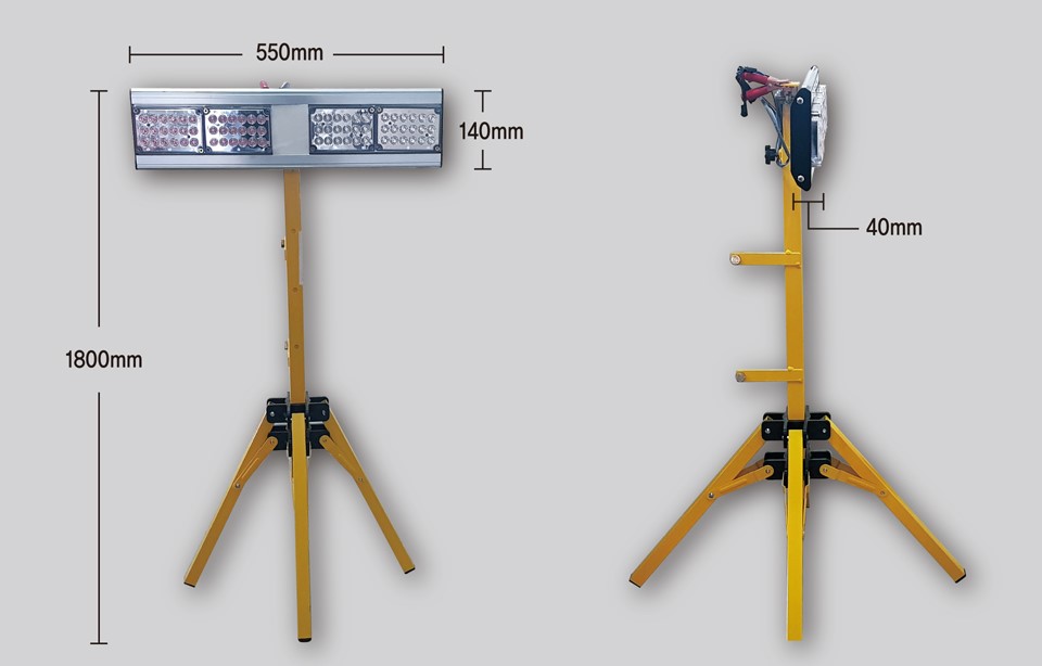 초경량  경광등 (4구 LED) D/C 접이식 지주